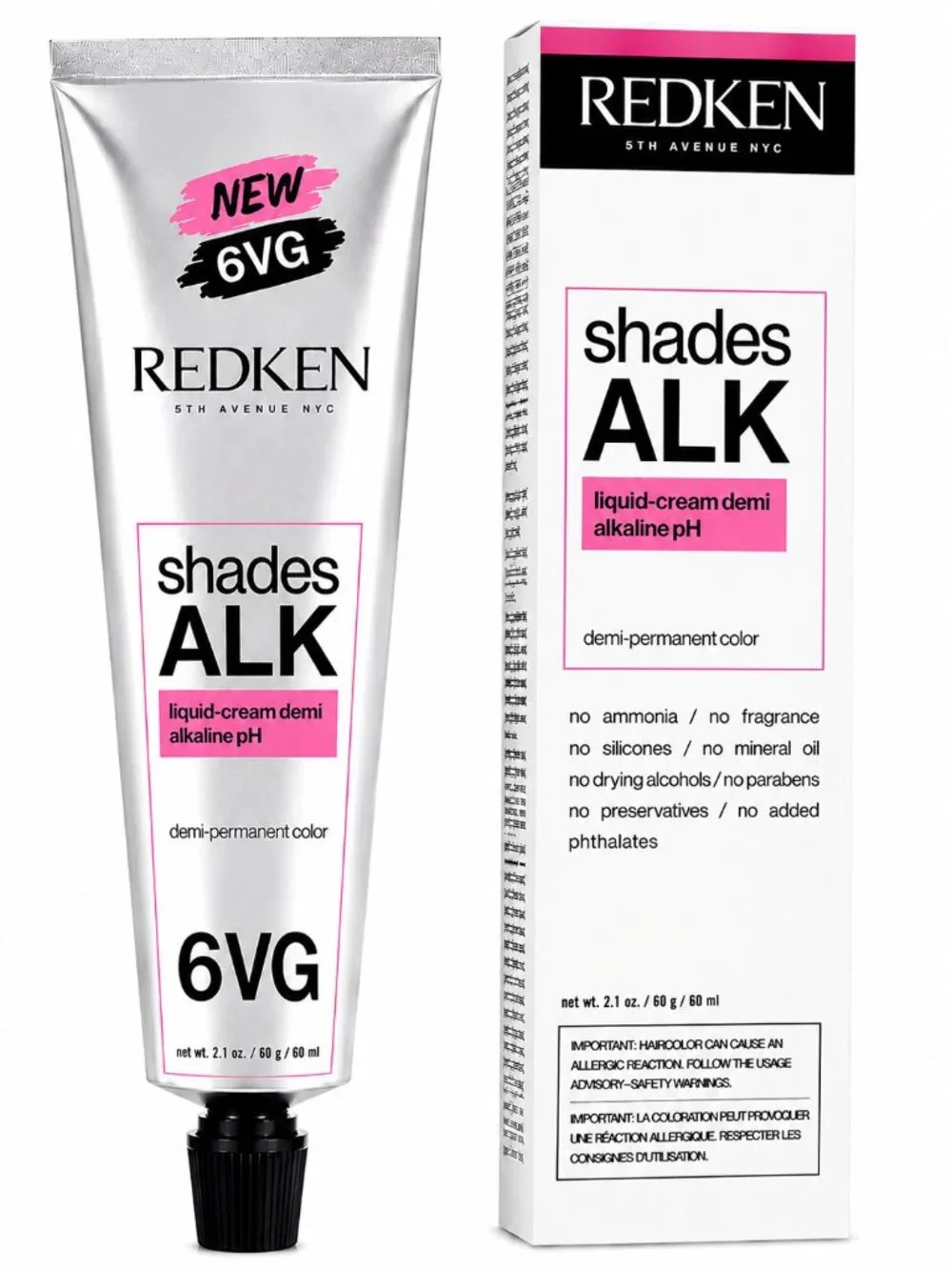 Redken Shades ALK 6VG Demi-Permanent Liquid-Cream Hair Color 2.1 oz